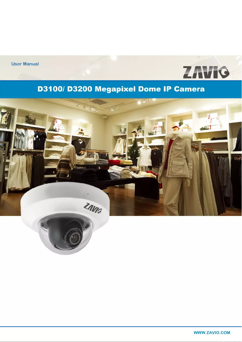 Page 1 de la notice Manuel utilisateur Zavio D3200