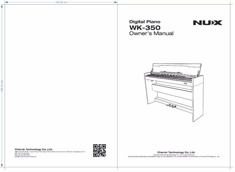 Image de la première page du manuel de l'appareil WK-350