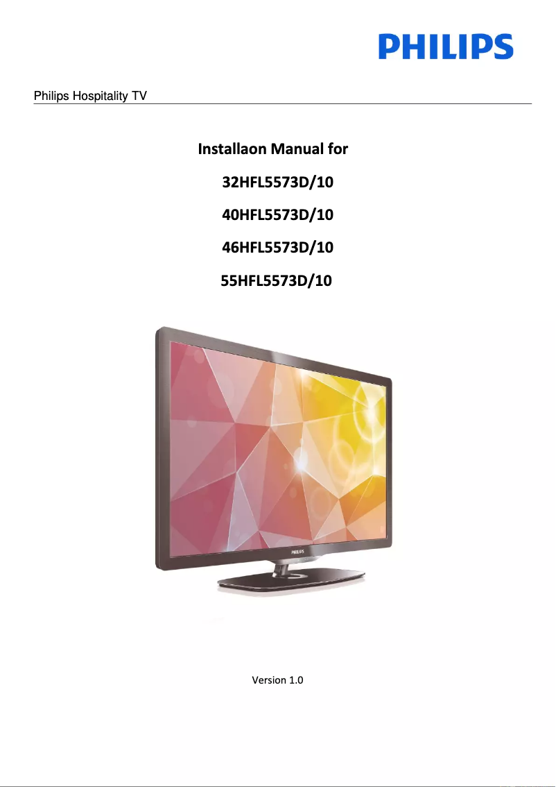 Página 1 del manual Guía de instalación Philips 46HFL5573D