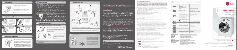 Image de la première page du manuel de l'appareil F1403TD5