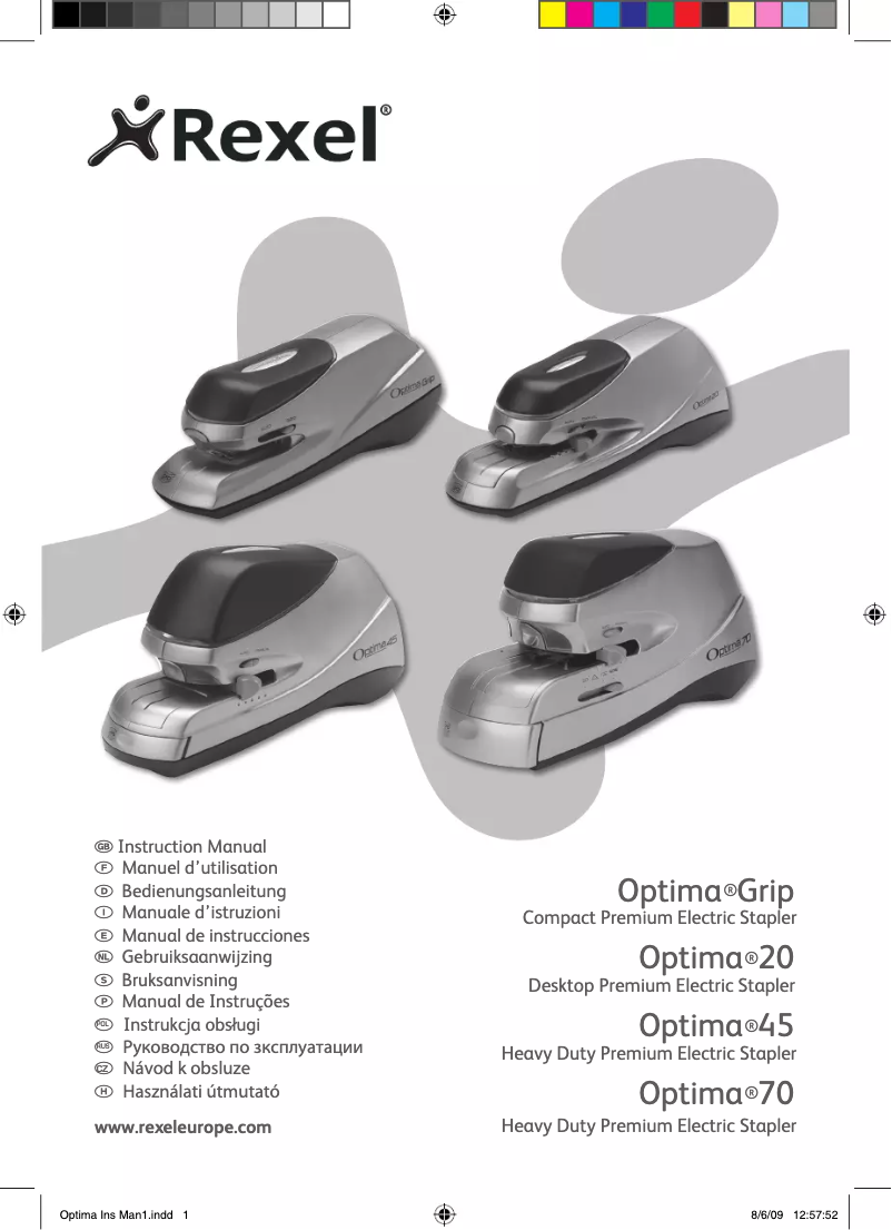 Page 1 de la notice Manuel utilisateur Rexel Optima 45
