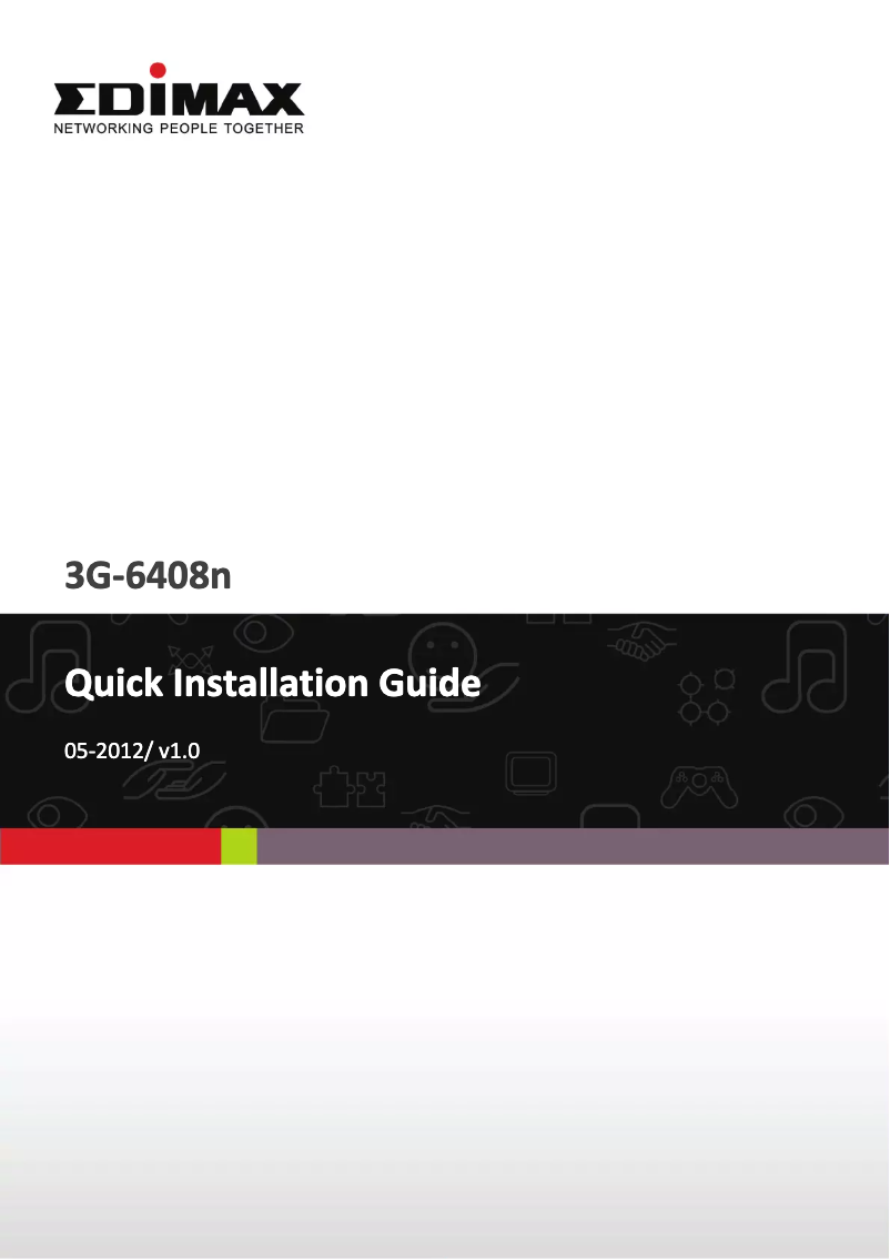 Page 1 de la notice Manuel utilisateur Edimax 3G-6408N
