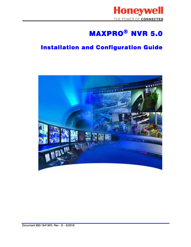Page n°1 - Manuel utilisateur Honeywell Maxpro NVR 6.0