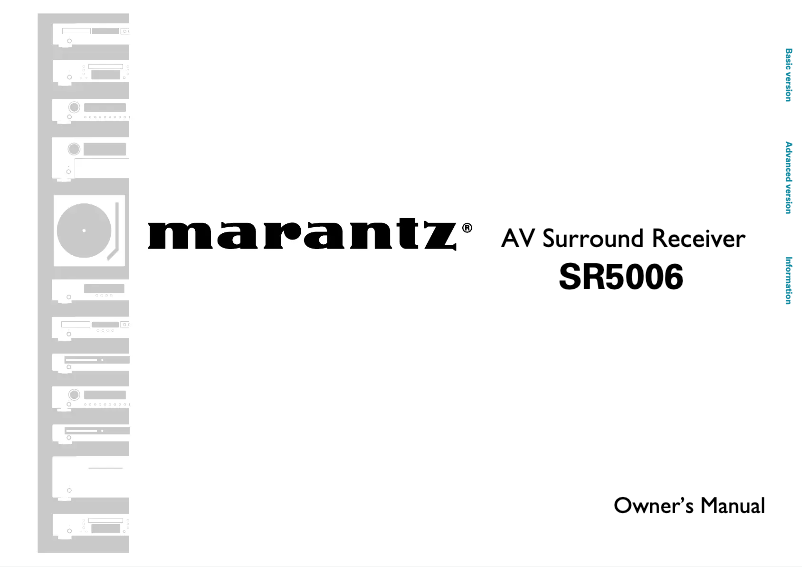Page 1 de la notice Manuel utilisateur Marantz SR5006SG