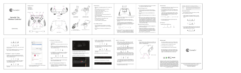 Page 1 de la notice Manuel utilisateur Gamesir T2a