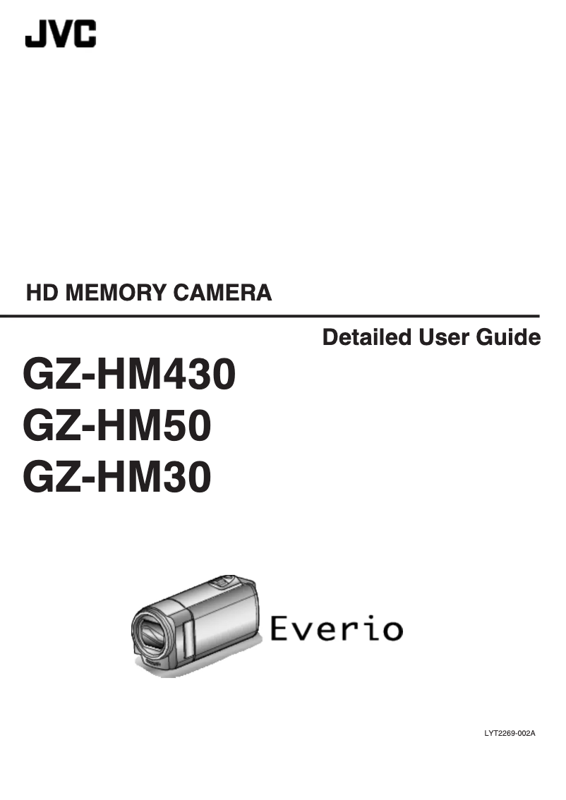 Image de la première page du manuel de l'appareil GZ-HM30