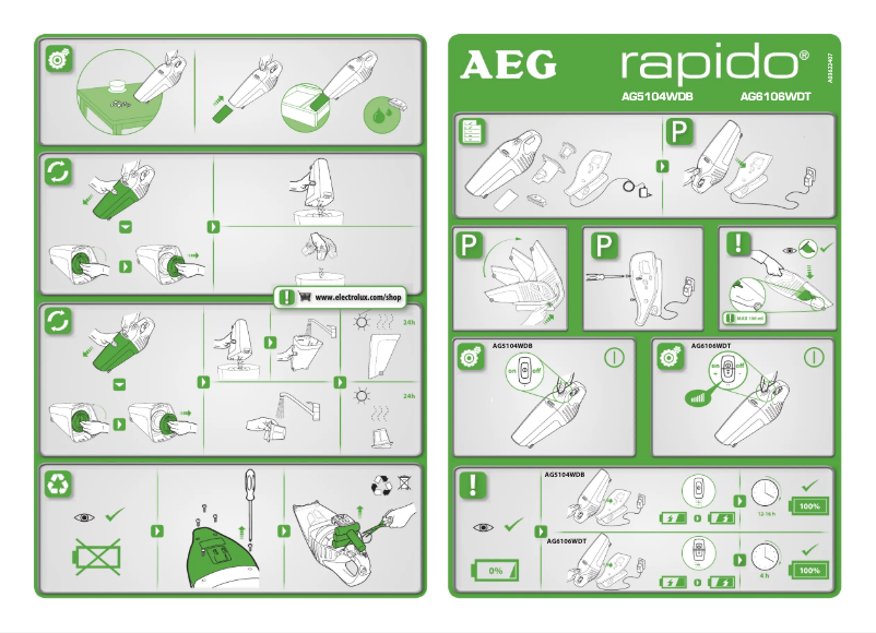 Page 1 de la notice Manuel utilisateur AEG AG6106WD