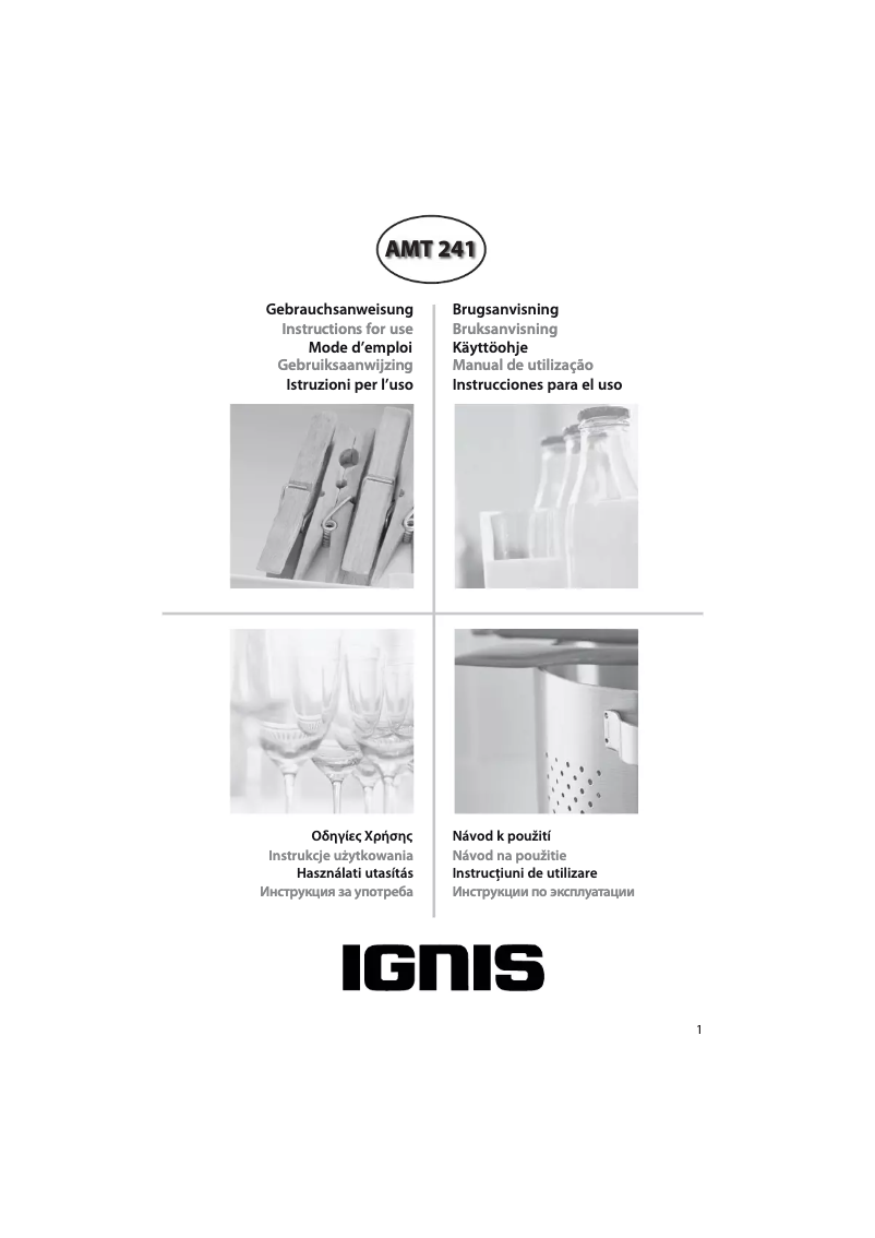 Page n°1 - Manuel utilisateur Ignis AMT 241
