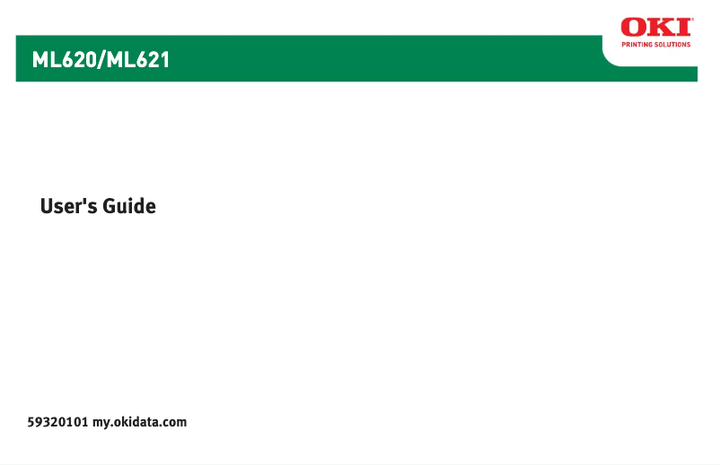 Page n°1 - Manuel utilisateur OKI ML620
