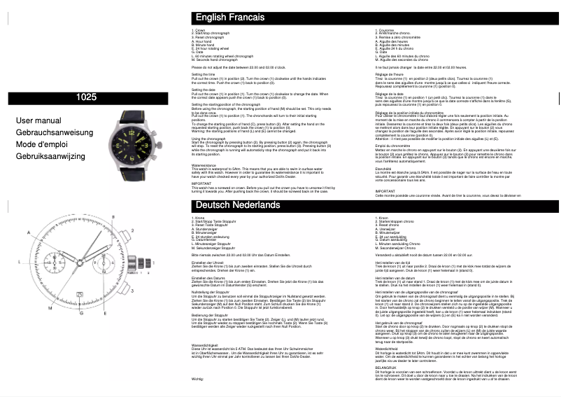 Image de la première page du manuel de l'appareil 1025