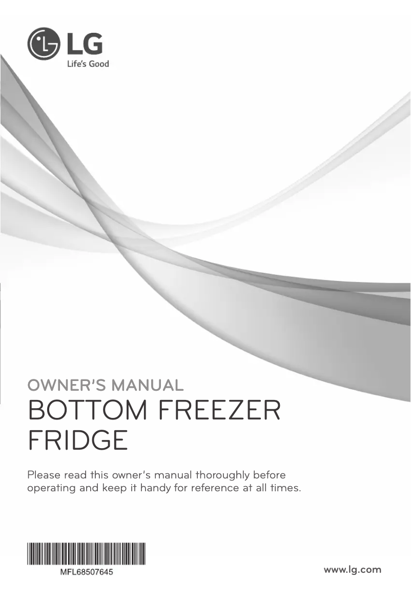 Page 1 de la notice Manuel utilisateur LG GRJ-264DPM