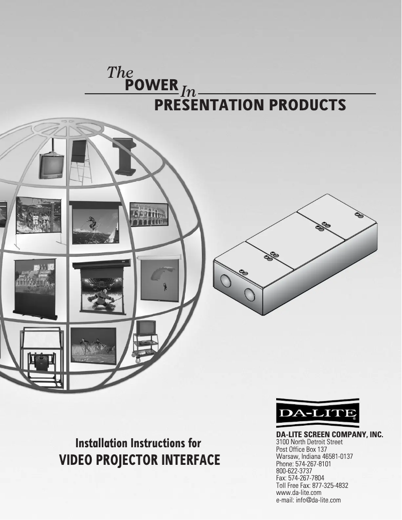 Page n°1 - Manuel utilisateur Da-Lite 99622