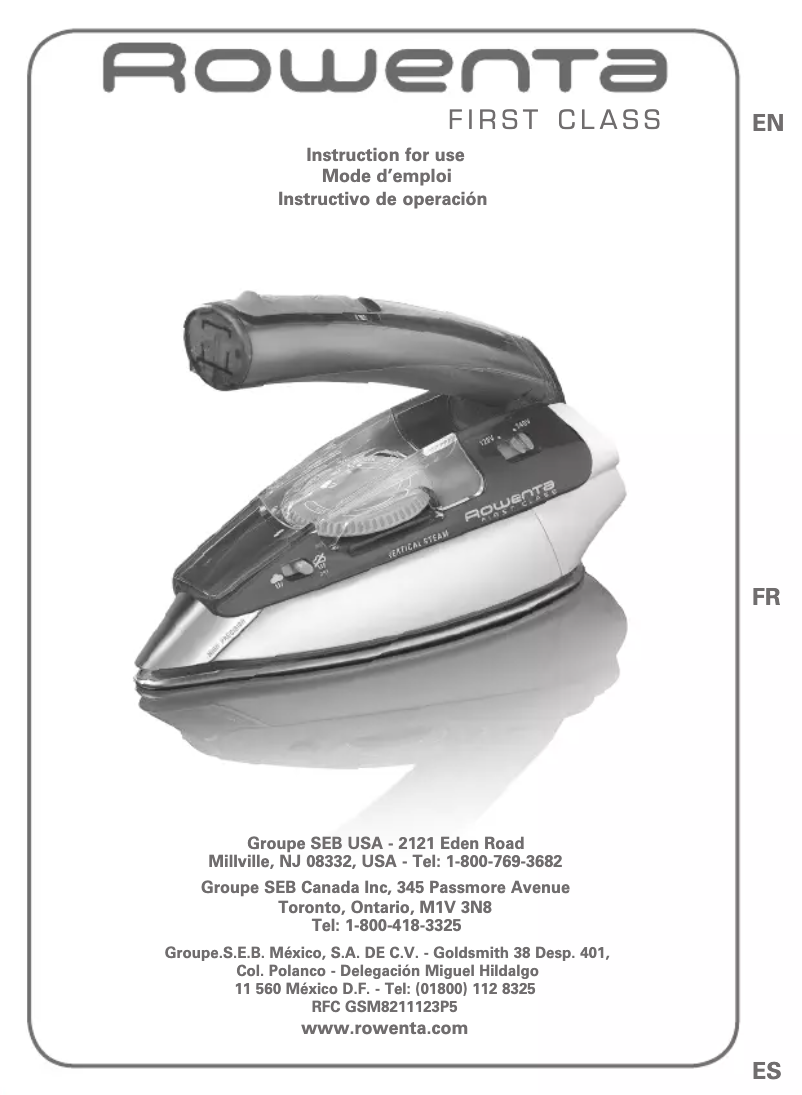 Page n°1 - Manuel utilisateur Rowenta Travel-Ready DA1560