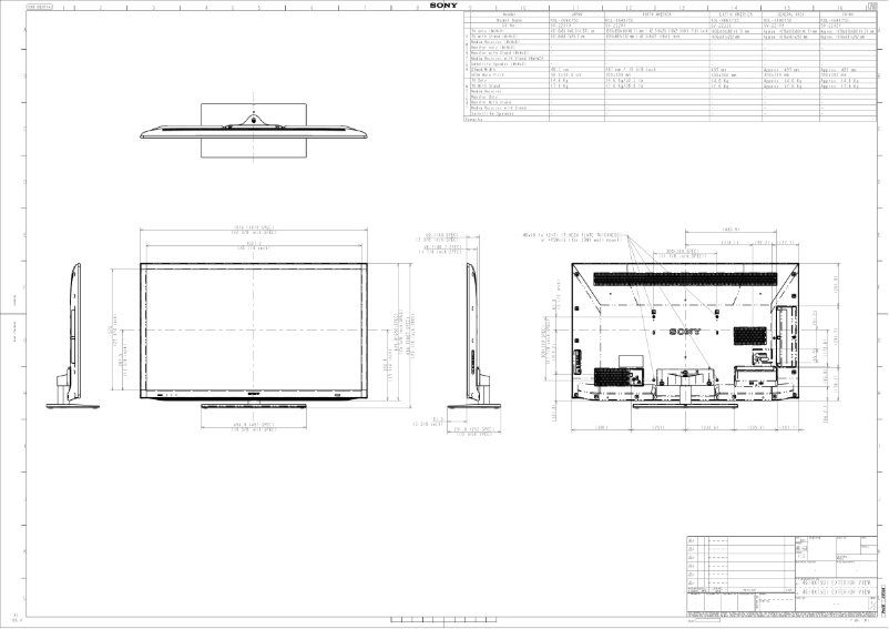 Page 1 de la notice Guide d'installation Sony KDL-46HX750