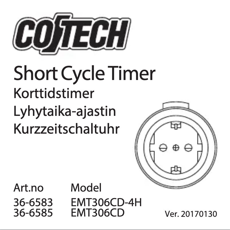 Page 1 de la notice Manuel utilisateur Cotech EMT306CD