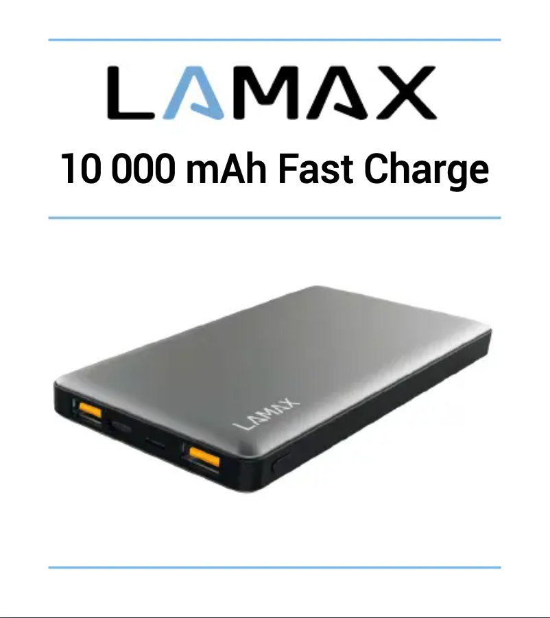Page 1 de la notice Manuel utilisateur Lamax 10000 mAh Fast Charge