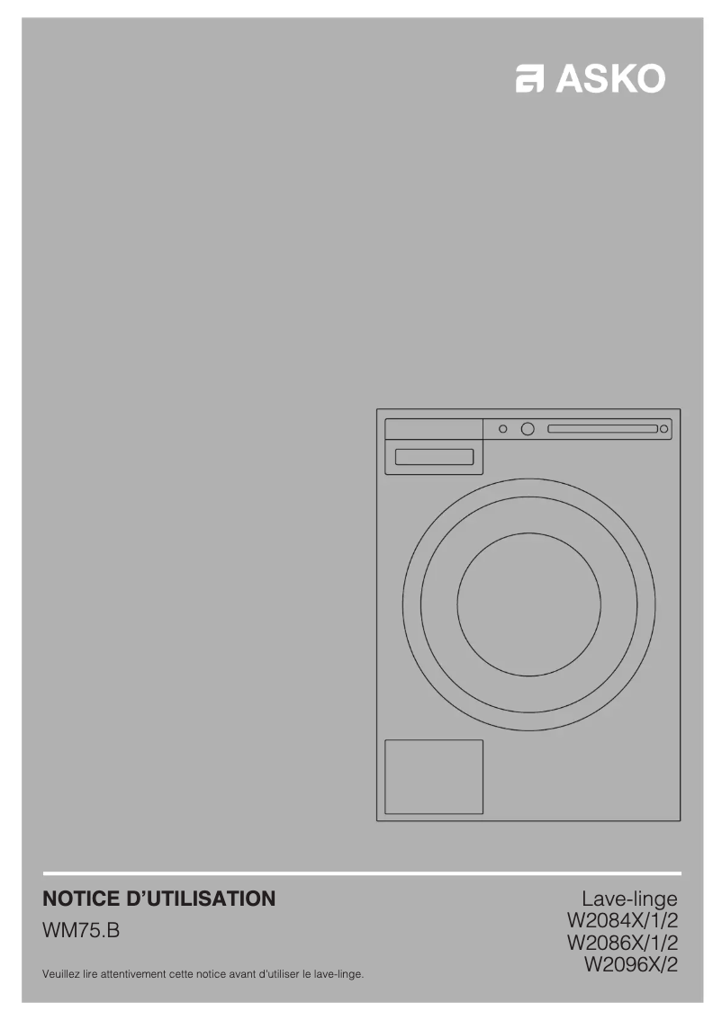 Image de la première page du manuel de l'appareil W2086C