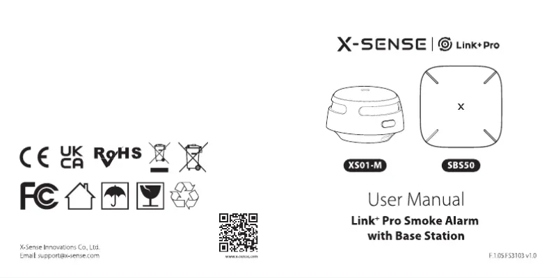 Page 1 de la notice Manuel utilisateur X-Sense SBS50