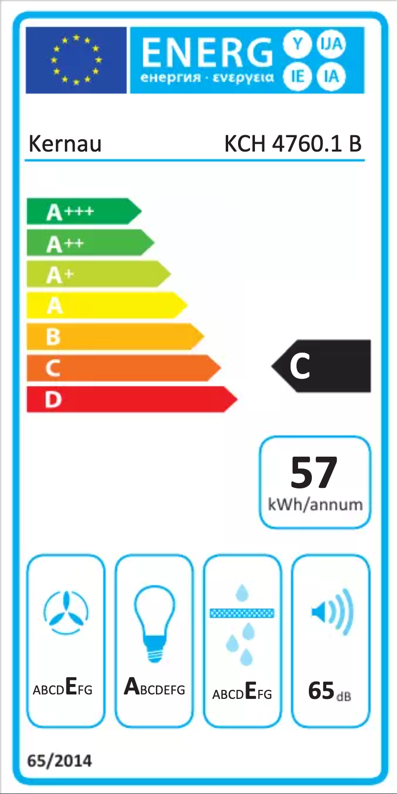 Page n°1 - Label énergétique Kernau KCH 4760 B