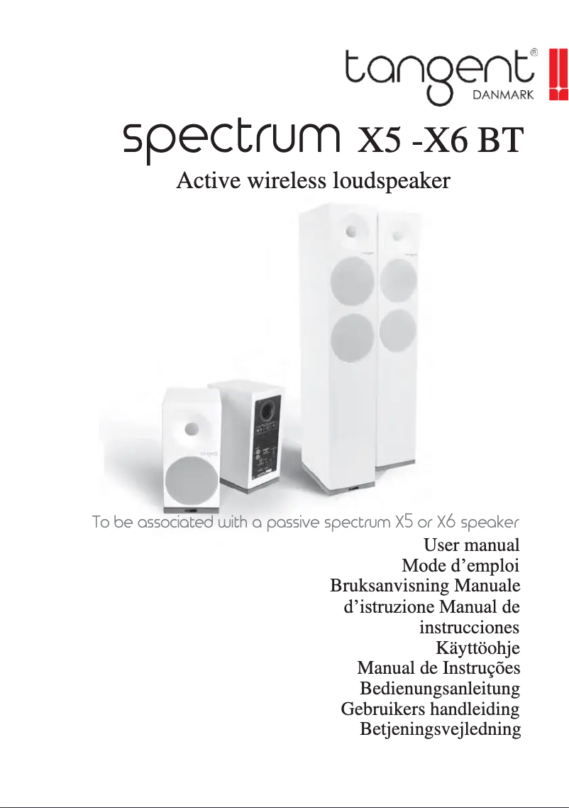 Page n°1 - Manuel utilisateur Tangent Spectrum X5