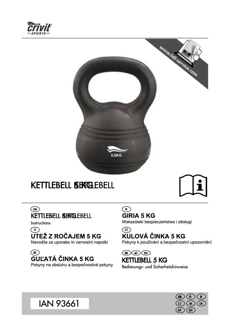 Página 1 del manual Manual de usuario Crivit IAN 93661