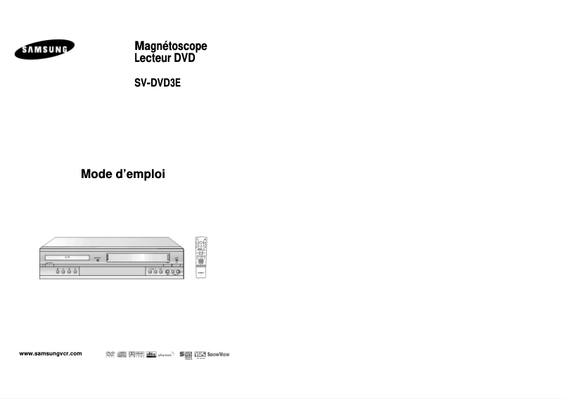 Page 1 de la notice Manuel utilisateur Samsung SV-DVD3E