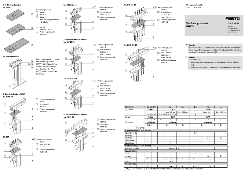 Page n°1 - Manuel utilisateur Festo HMVY-1