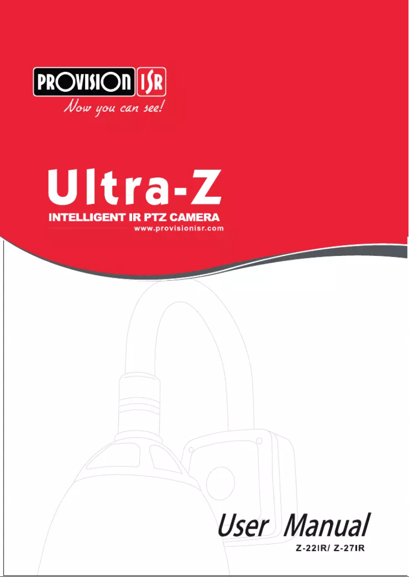Page 1 de la notice Manuel utilisateur Provision-ISR PZ-22IR