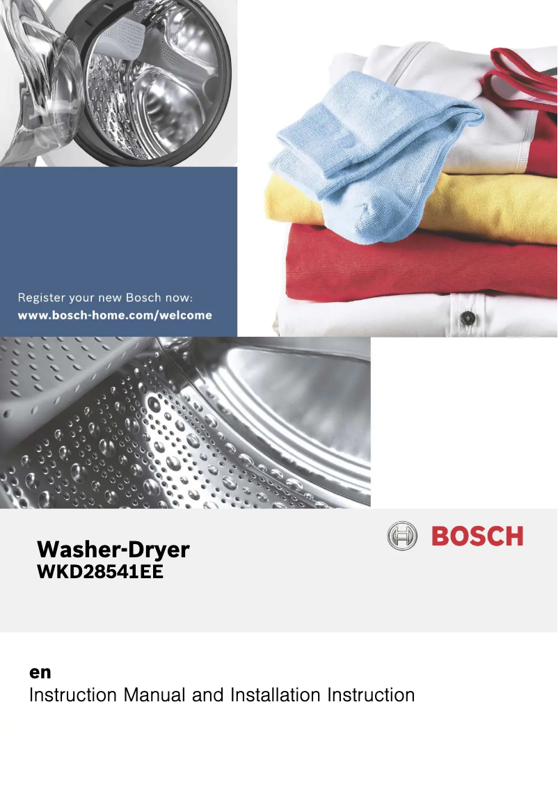 Page n°1 - Manuel utilisateur Bosch WKD28541EE