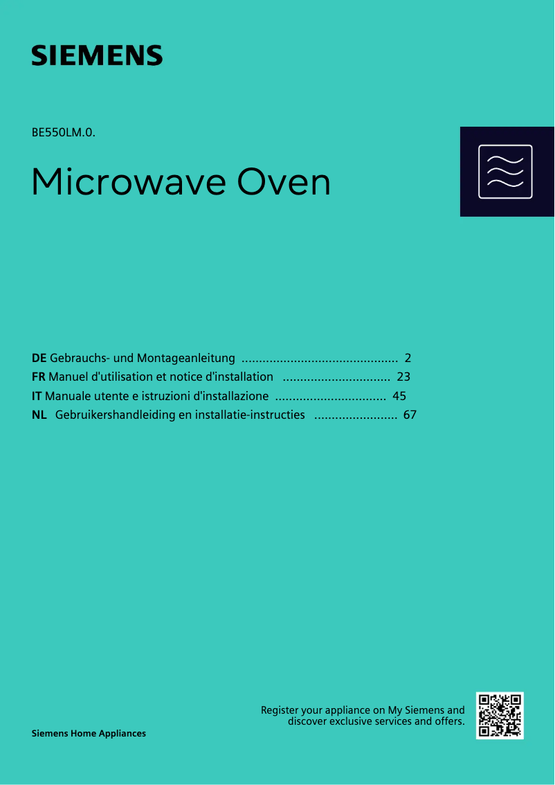 First page image of the manual for BE550LMR0