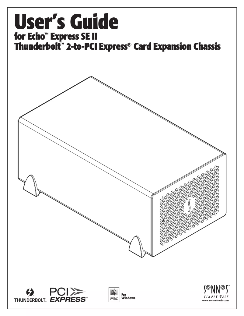 Page n°1 - Manuel utilisateur Sonnet Echo Express SE II