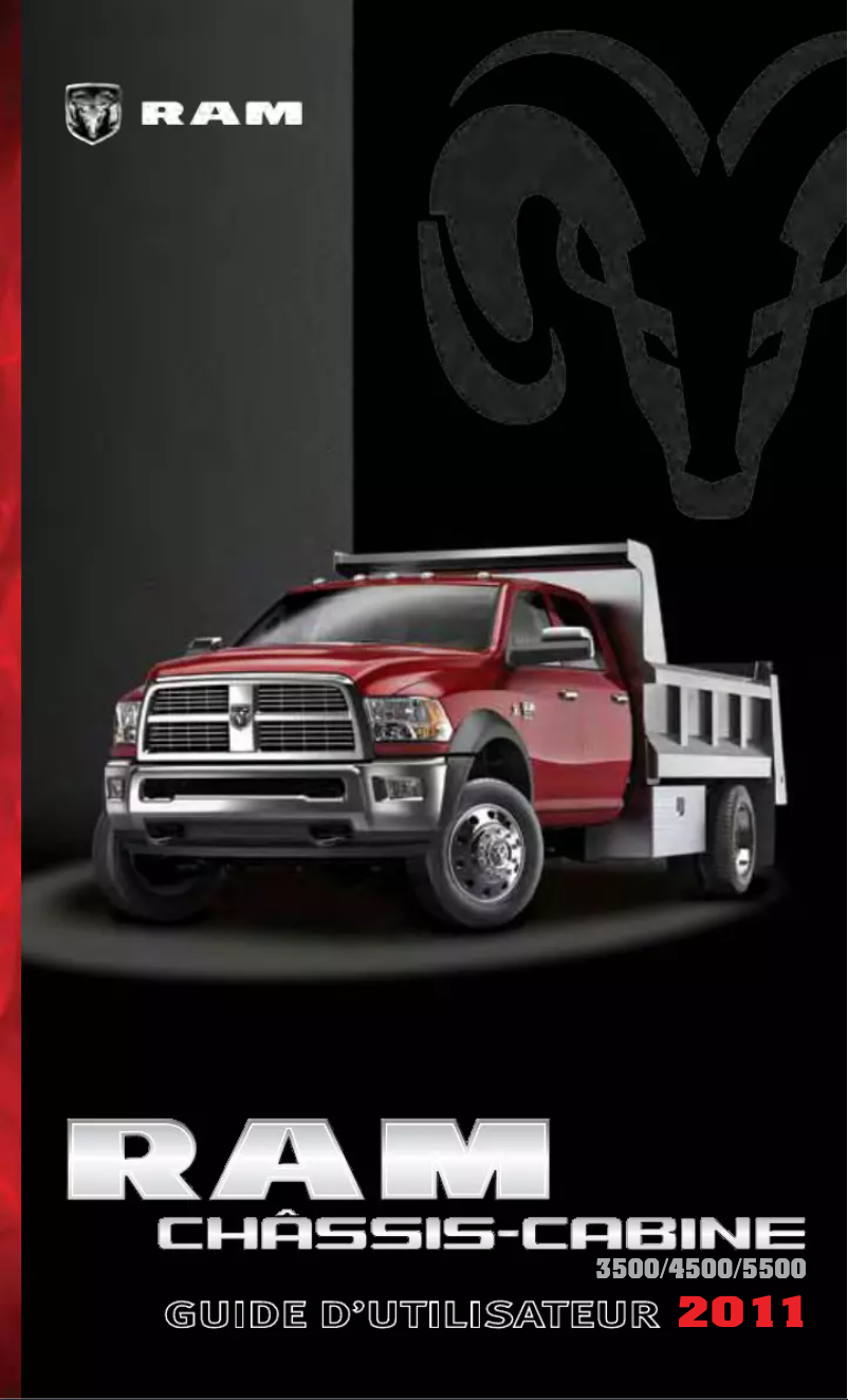 Page 1 de la notice Manuel utilisateur RAM 3500 Chassis Cab (2011)