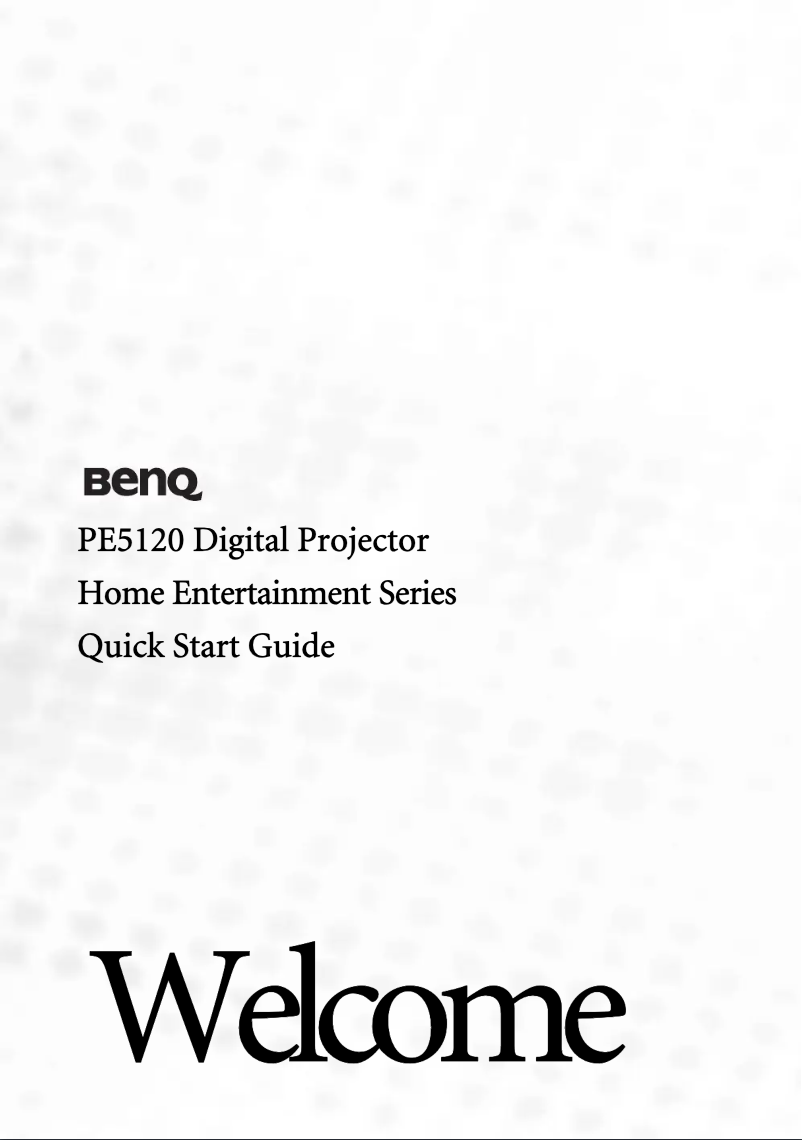 Page n°1 - Guide de démarrage rapide BenQ PE5120