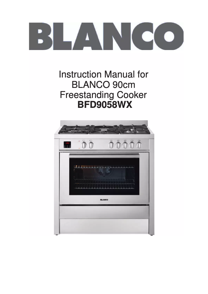 Page 1 de la notice Mode d'emploi BLANCO BFD9058WX