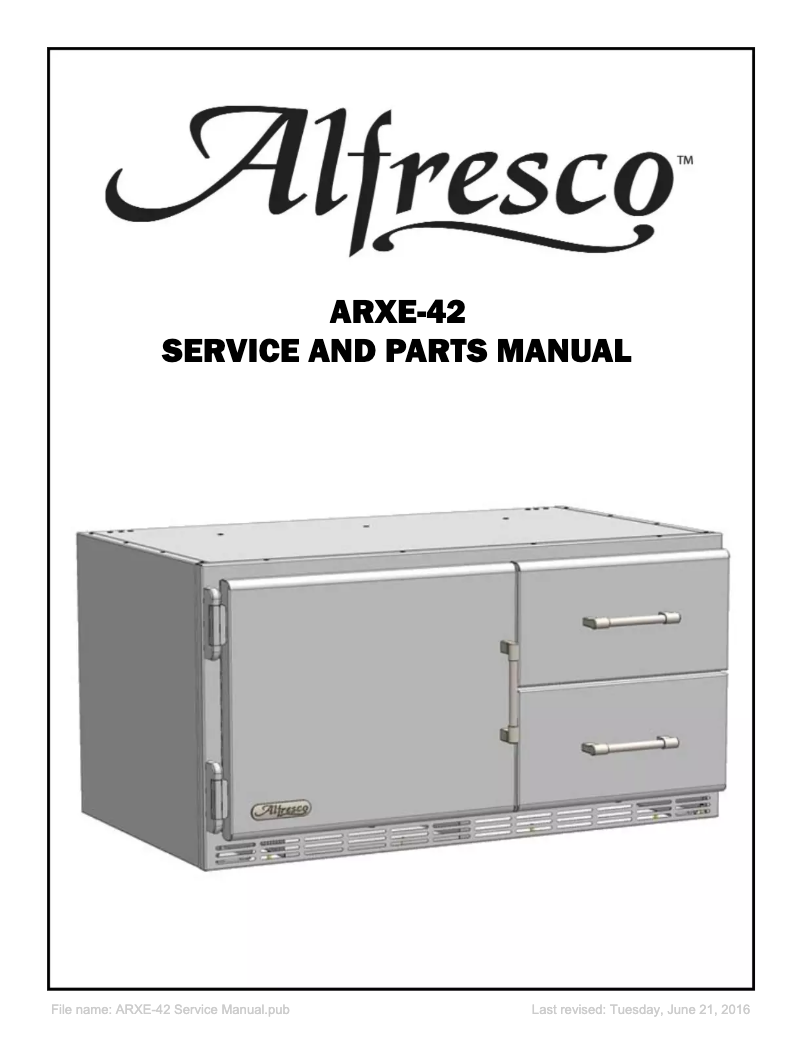 Página 1 del manual Manual de usuario Alfresco ARXE-42