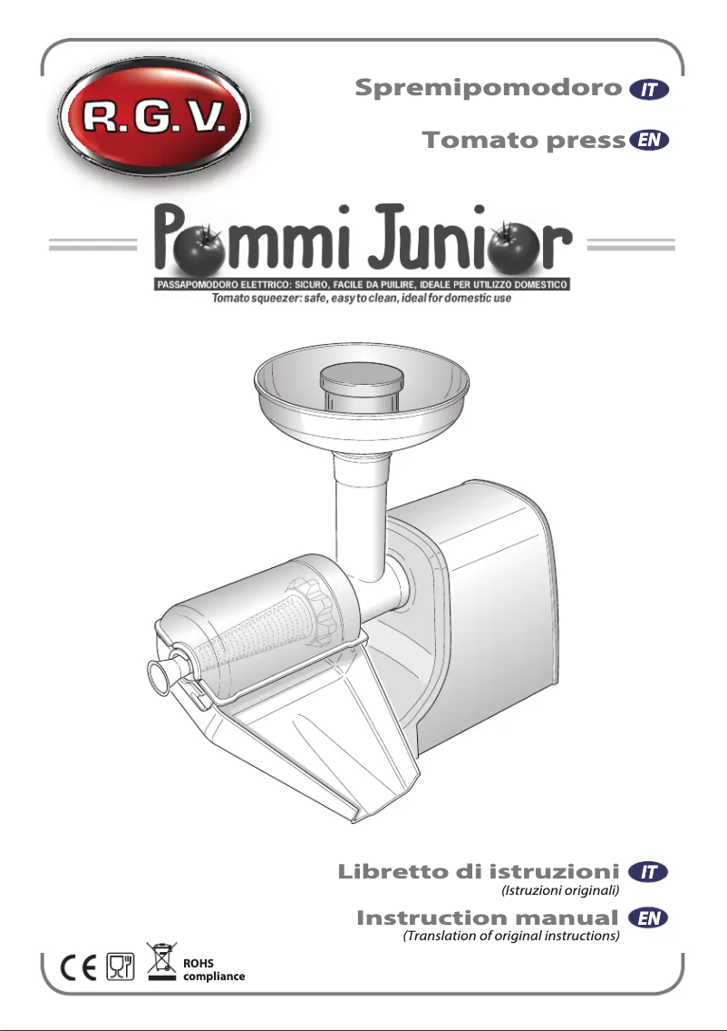 Page n°1 - Manuel utilisateur RGV Pommi Junior