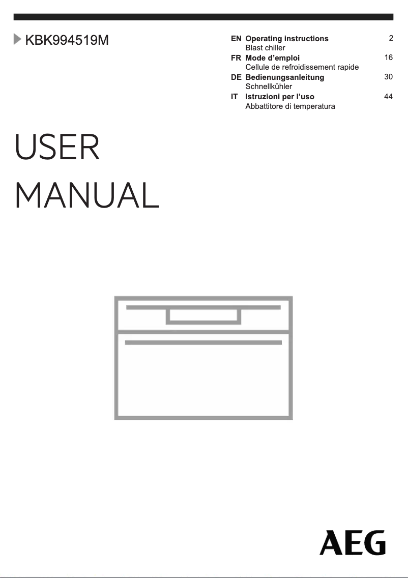 Page 1 de la notice Manuel utilisateur AEG KBK994519M