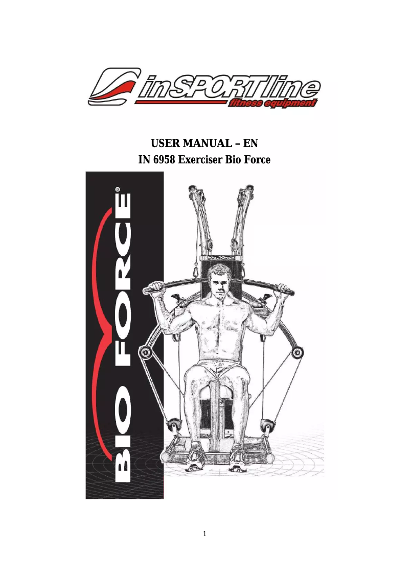Page n°1 - Manuel utilisateur inSPORTline IN 6958