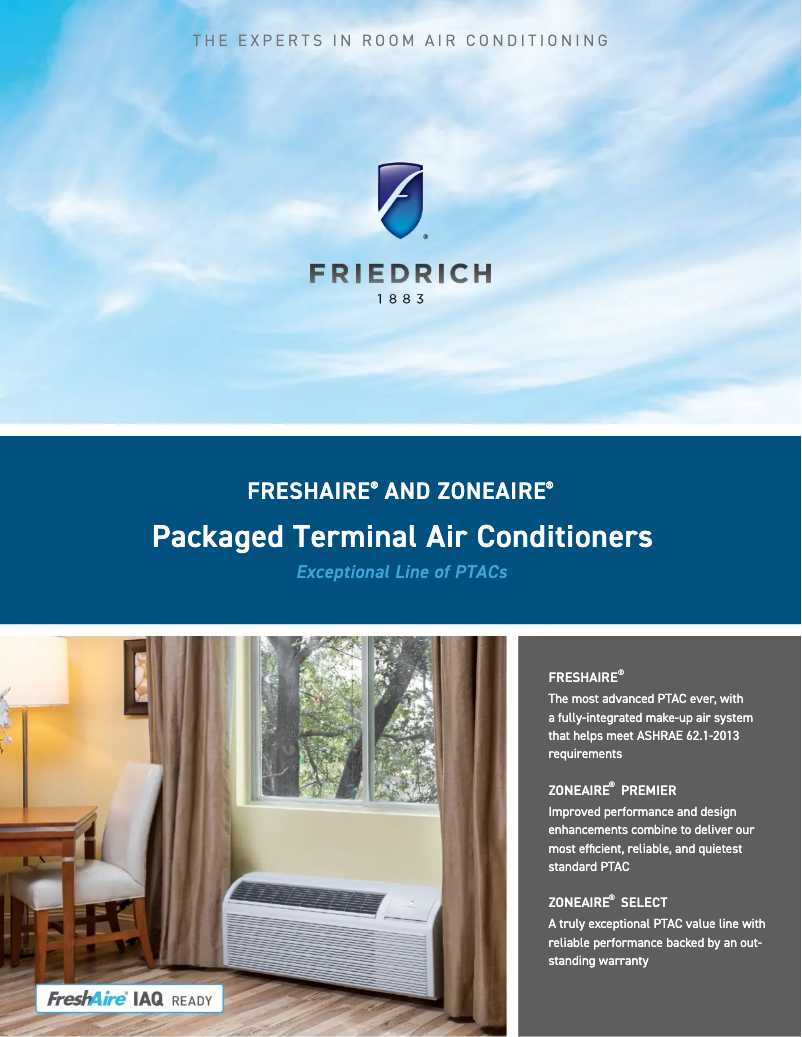 Page n°1 - Brochure Friedrich ZoneAire Select PZE12K3SB