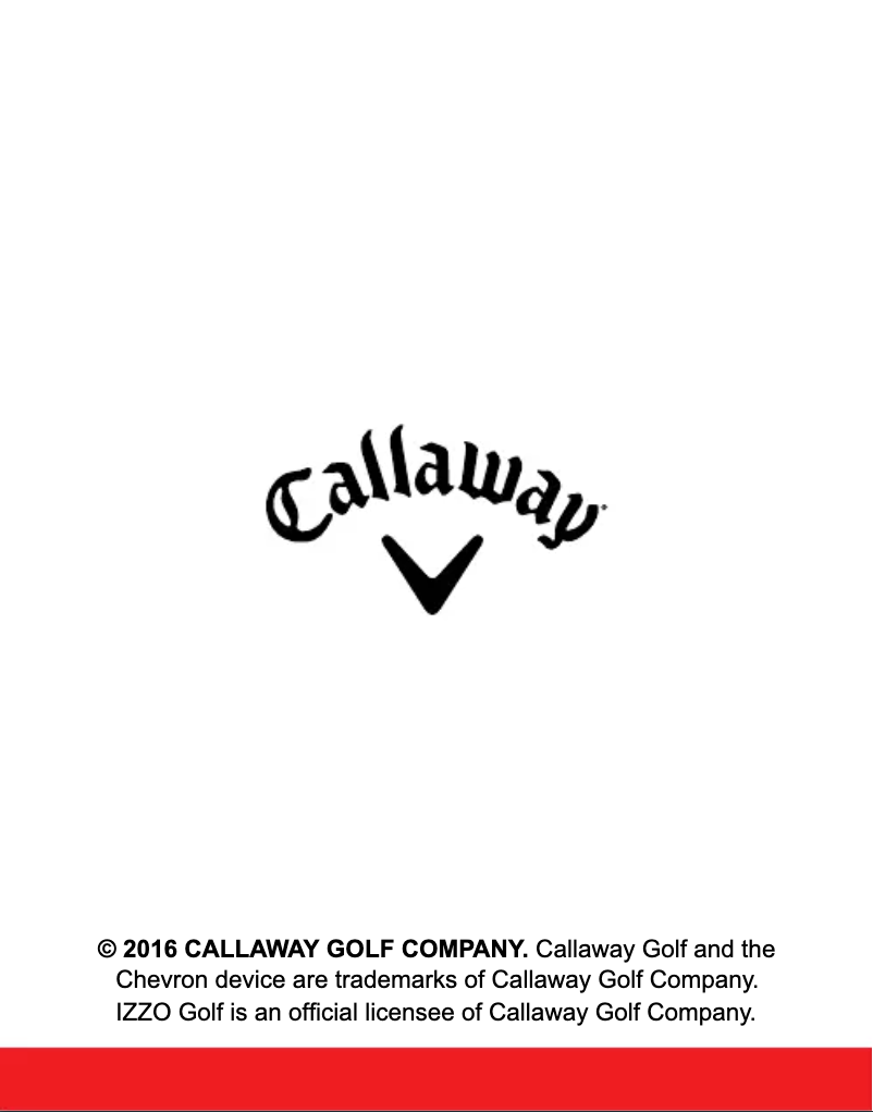 Page 1 de la notice Manuel utilisateur Callaway C70108
