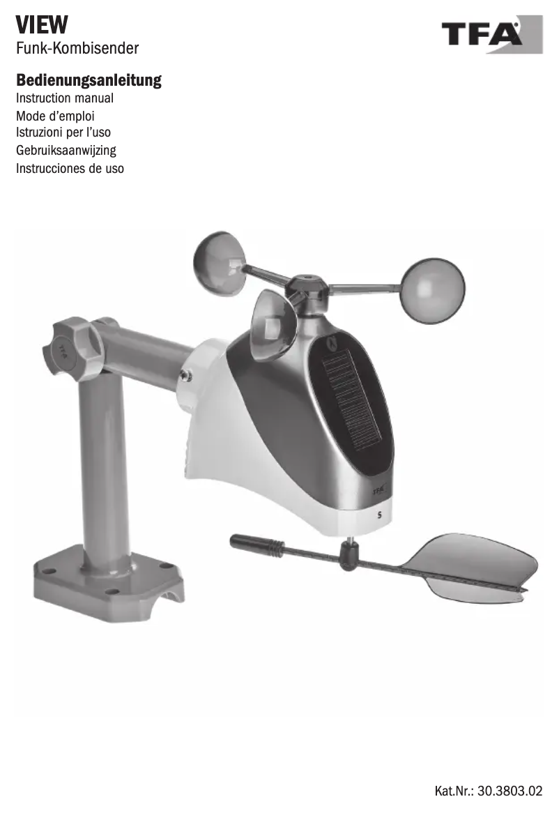 Imagen de la primera página del manual del dispositivo VIEW 30.3803.02