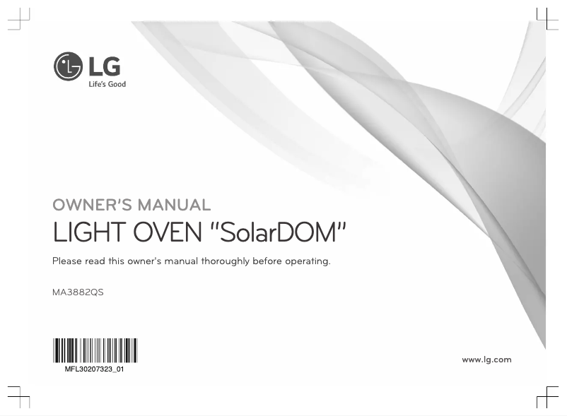 Page 1 de la notice Manuel utilisateur LG MA3882QS