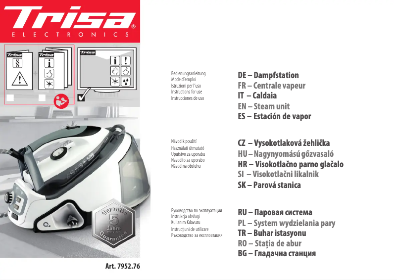 Image de la première page du manuel de l'appareil Permanent Steam i5276