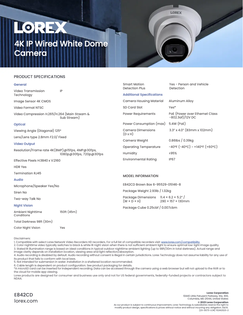 Image de la première page du manuel de l'appareil E842CDWP