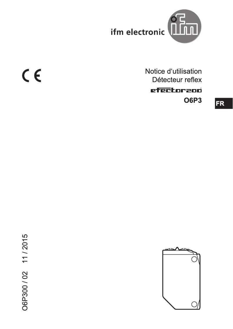 Image de la première page du manuel de l'appareil O6P301