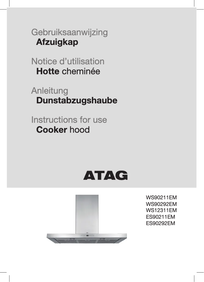Page n°1 - Manuel utilisateur Atag WS90292EM