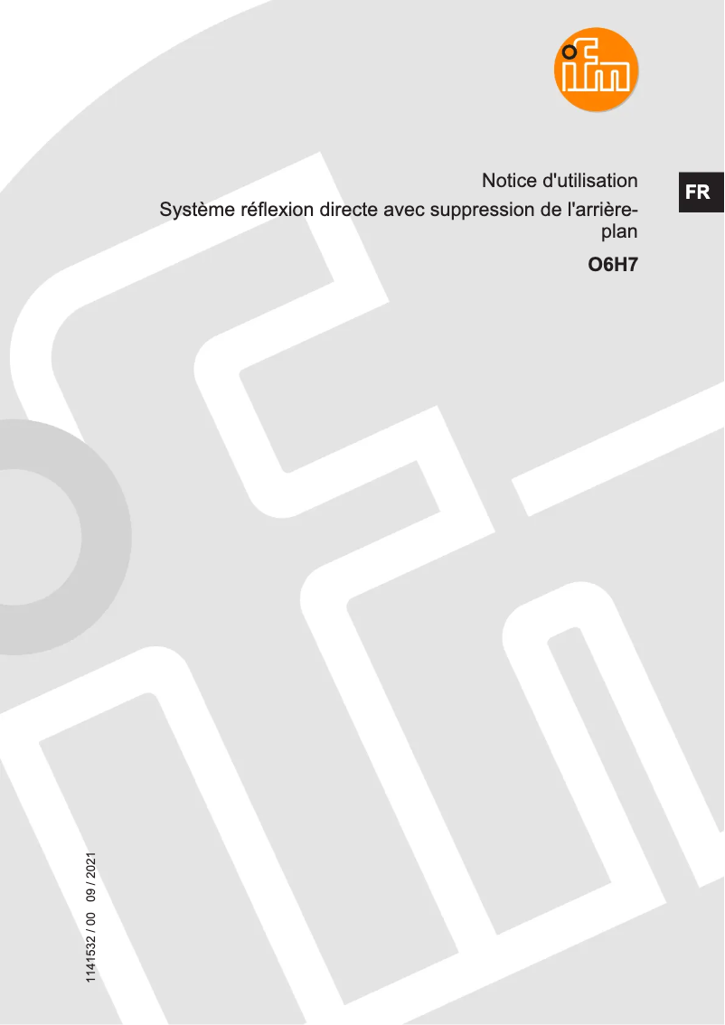 Page n°1 - Manuel utilisateur IFM O6H704