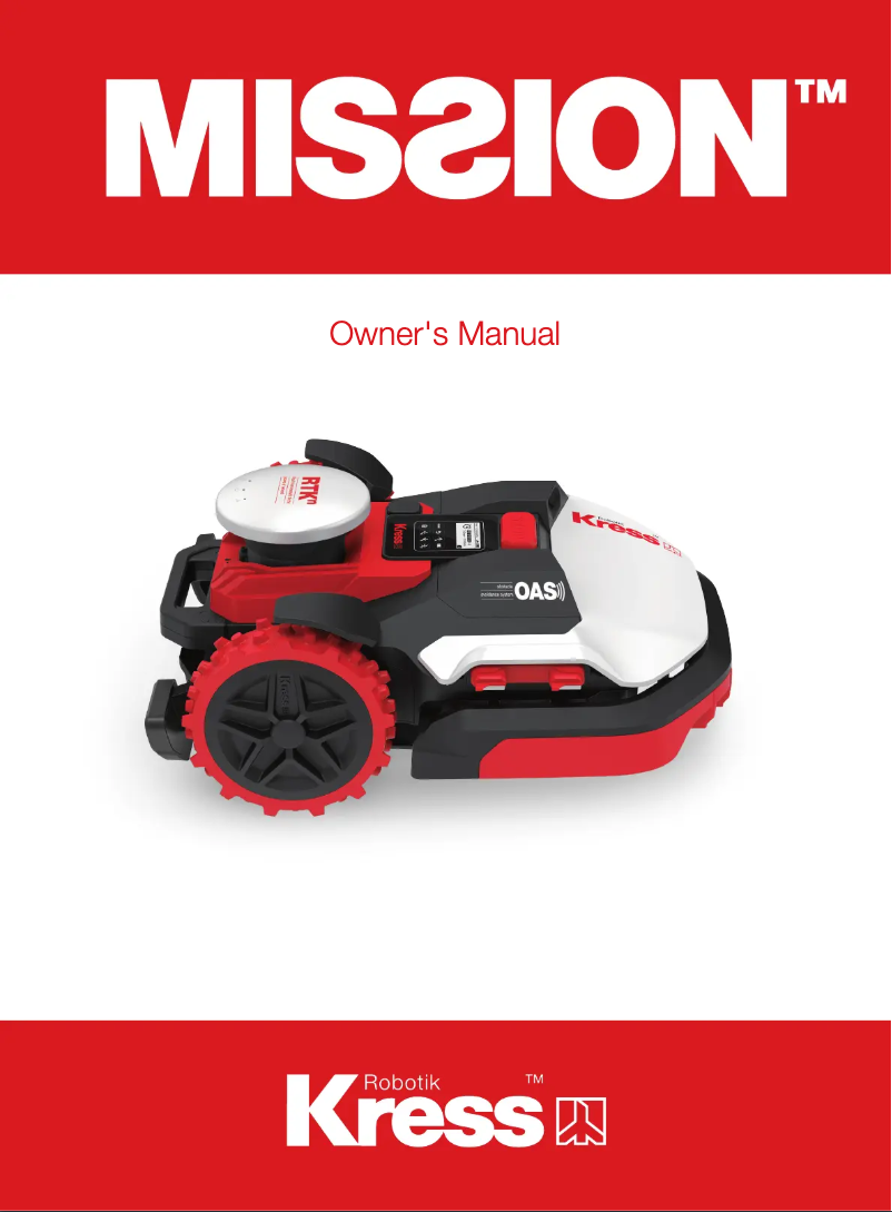 Page n°1 - Manuel utilisateur Kress Mission KR172E