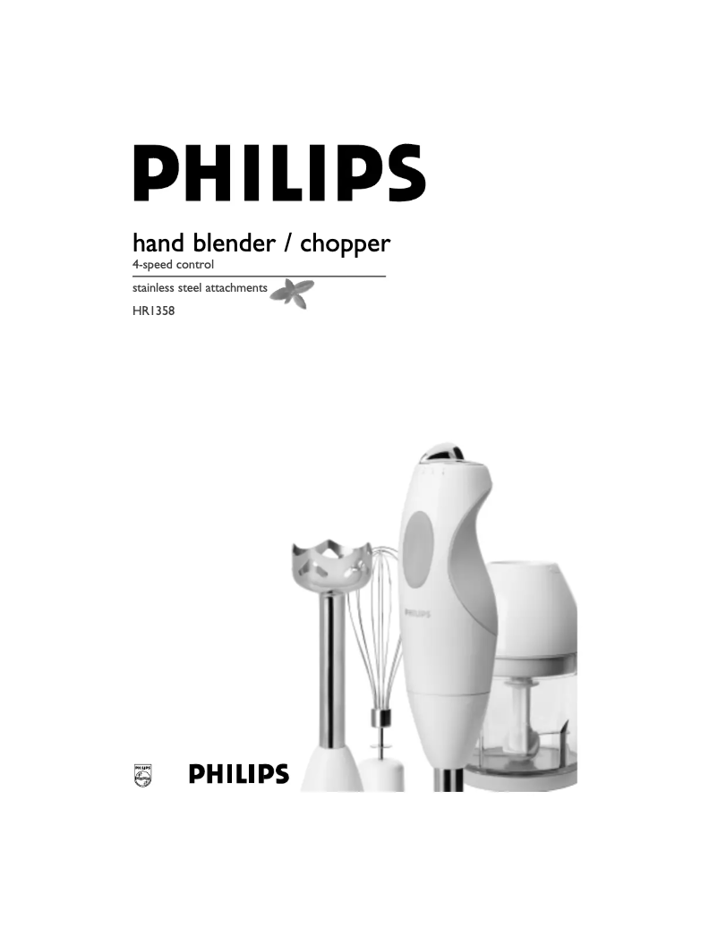 Image de la première page du manuel de l'appareil HR1358