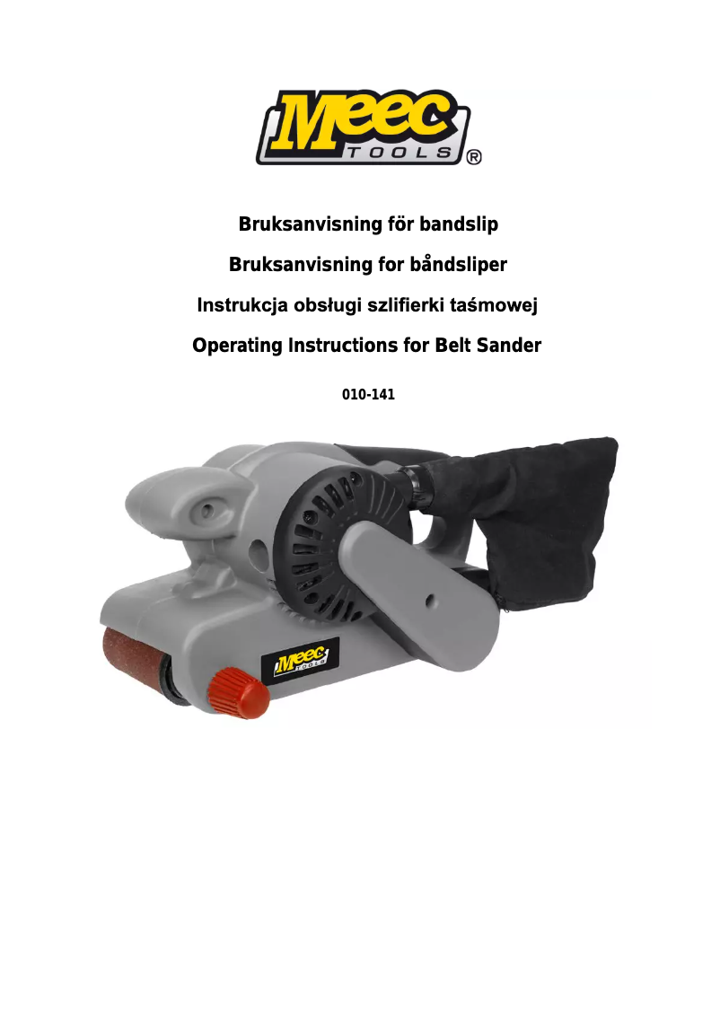 Page n°1 - Manuel utilisateur Meec Tools 010-141